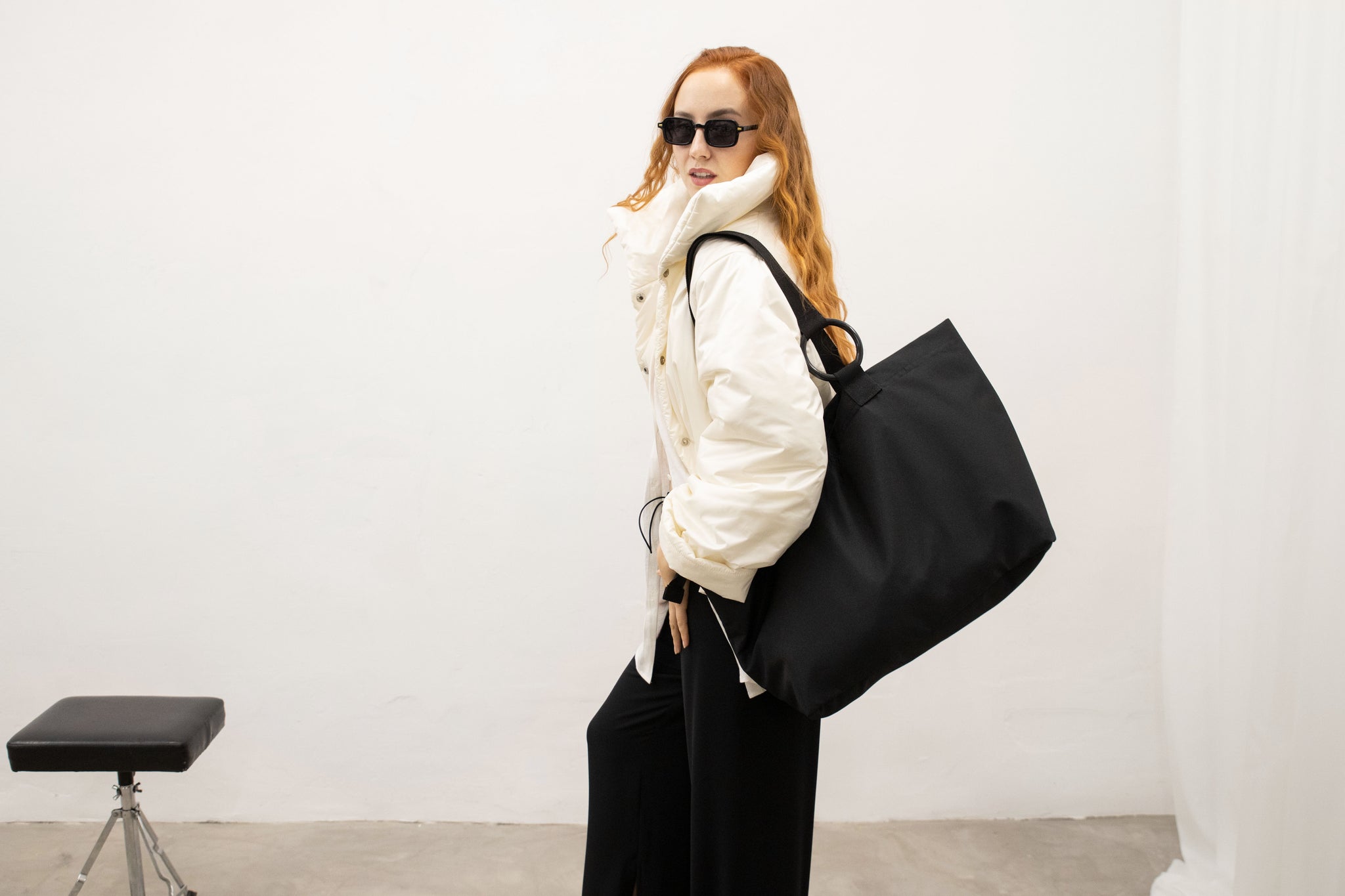 Puffer jacket milk white