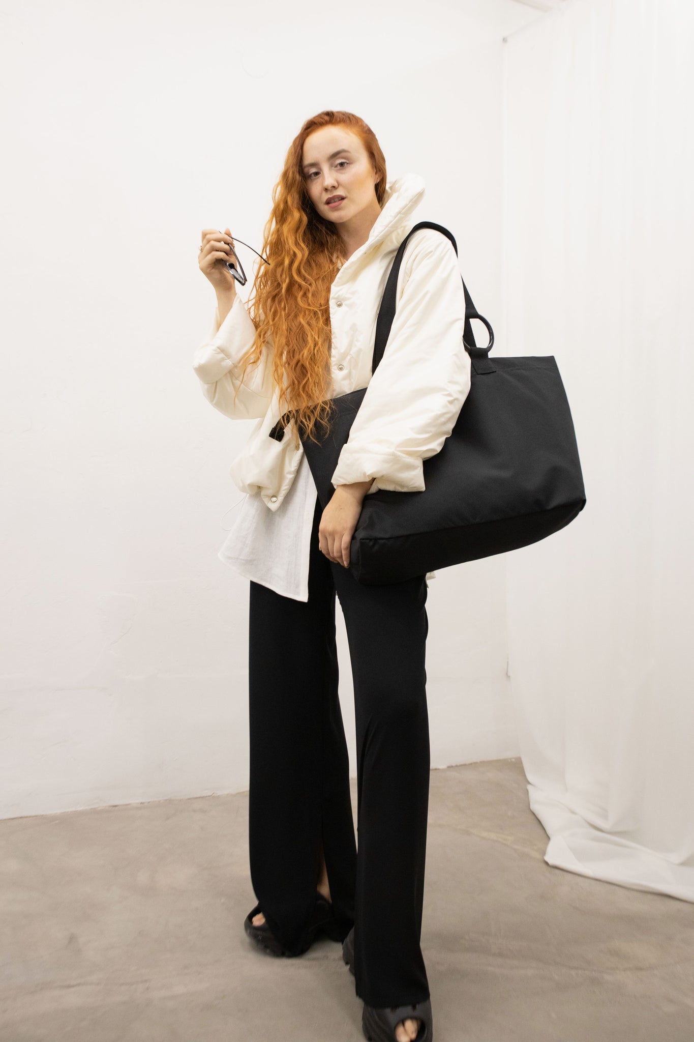 Puffer jacket milk white