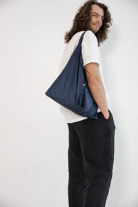 Reusable shopping bag navy blue large