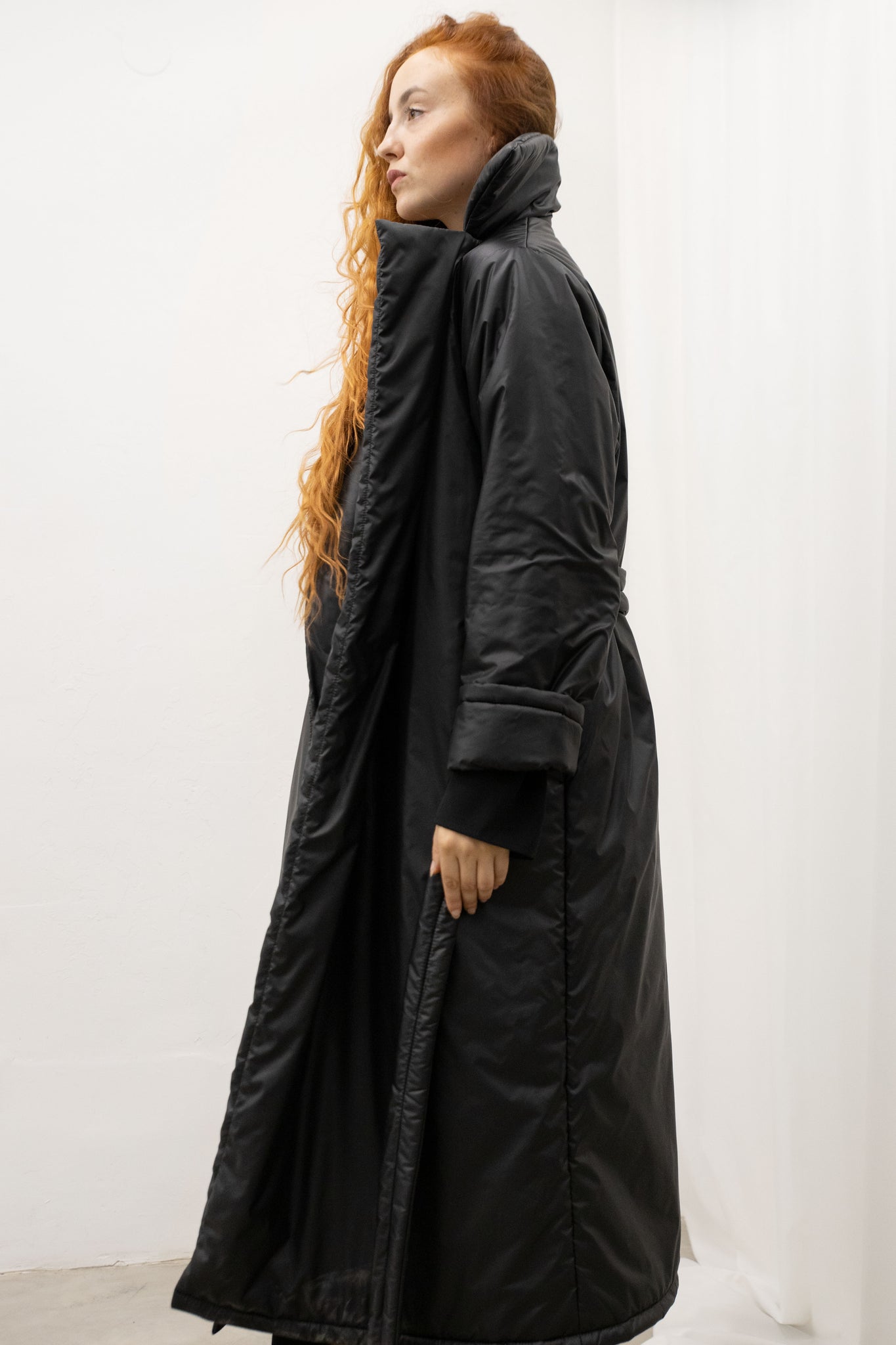 Long puffy coat in black