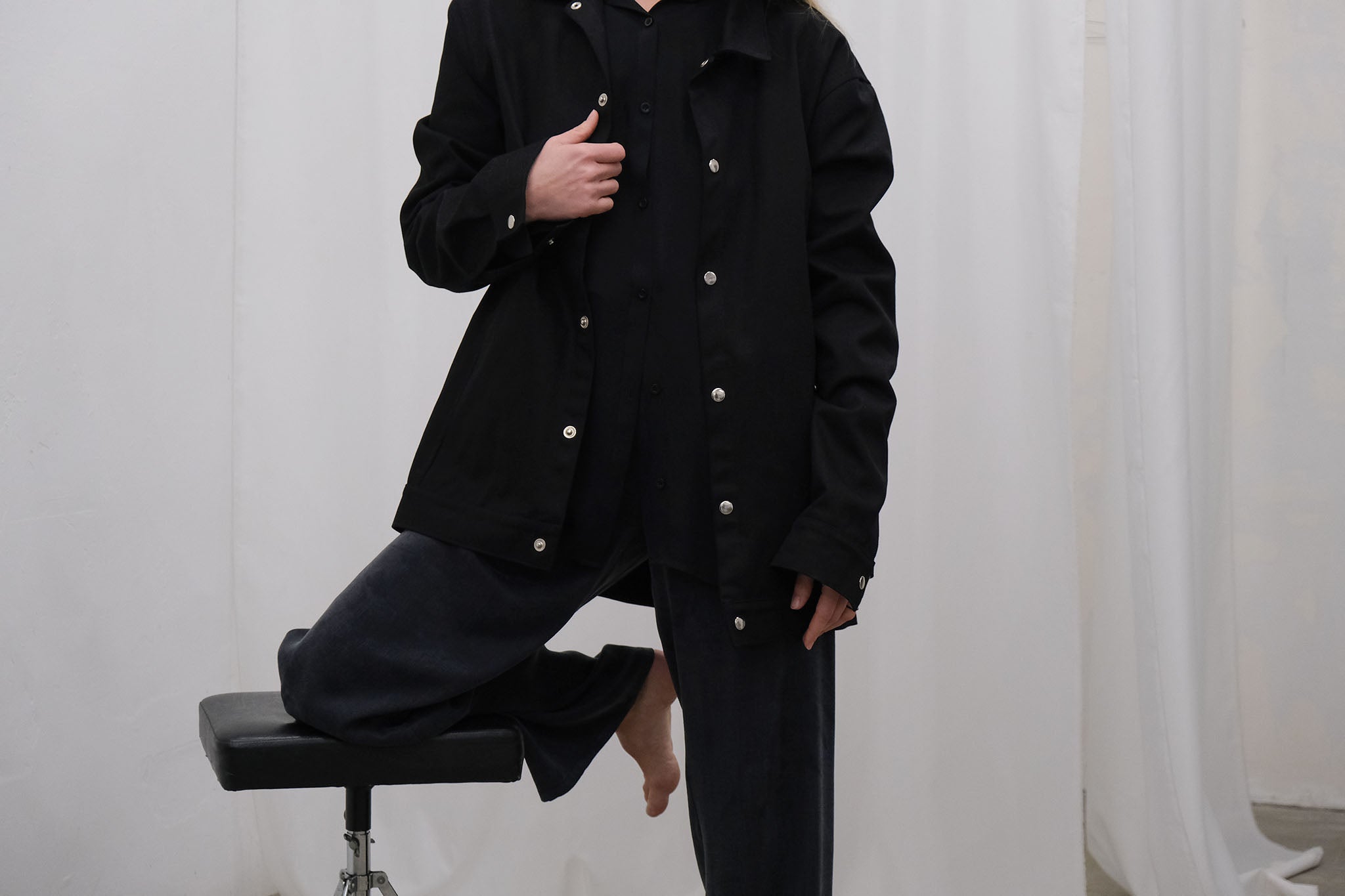 UNISEX black denim jacket