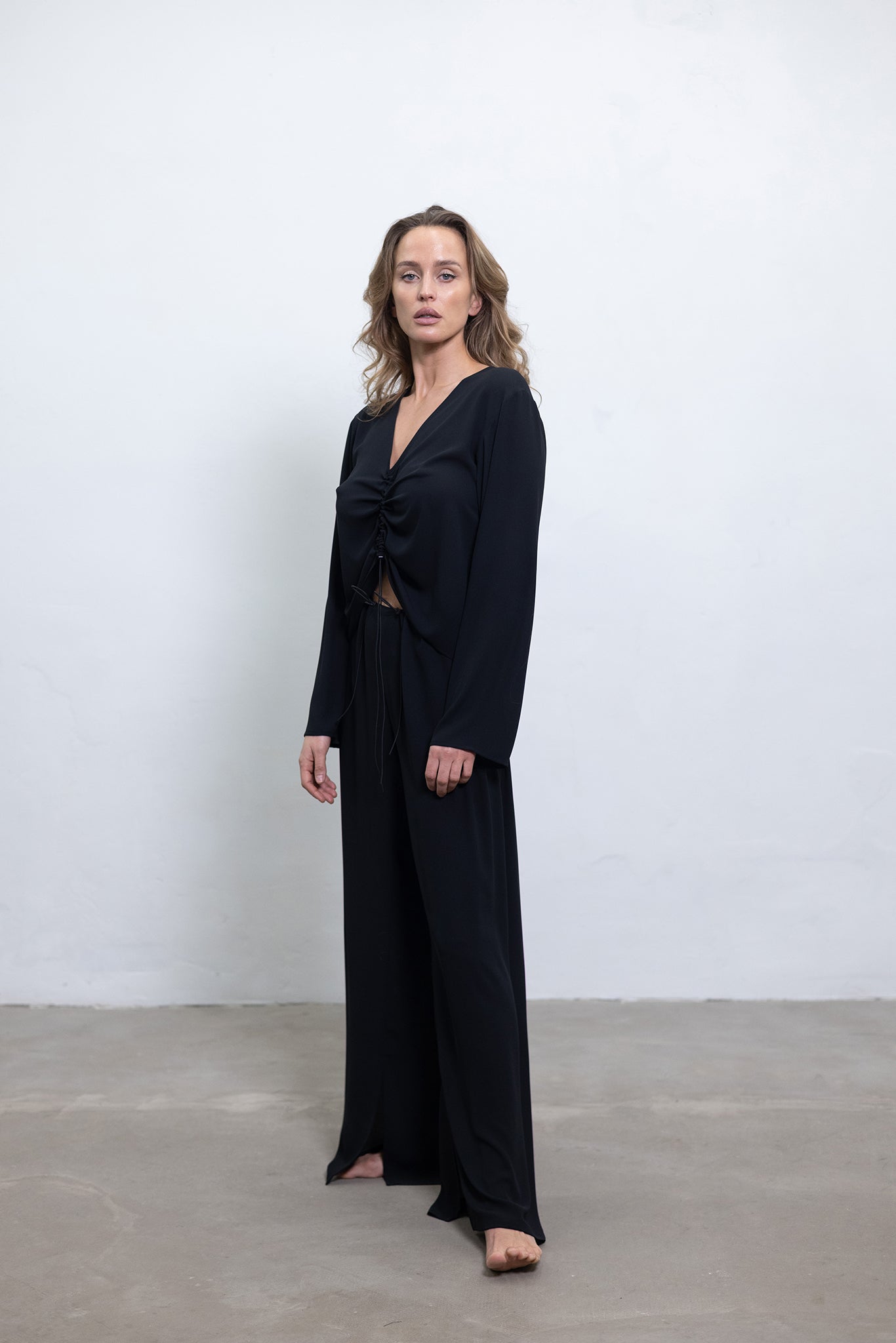 The ruched long sleeve