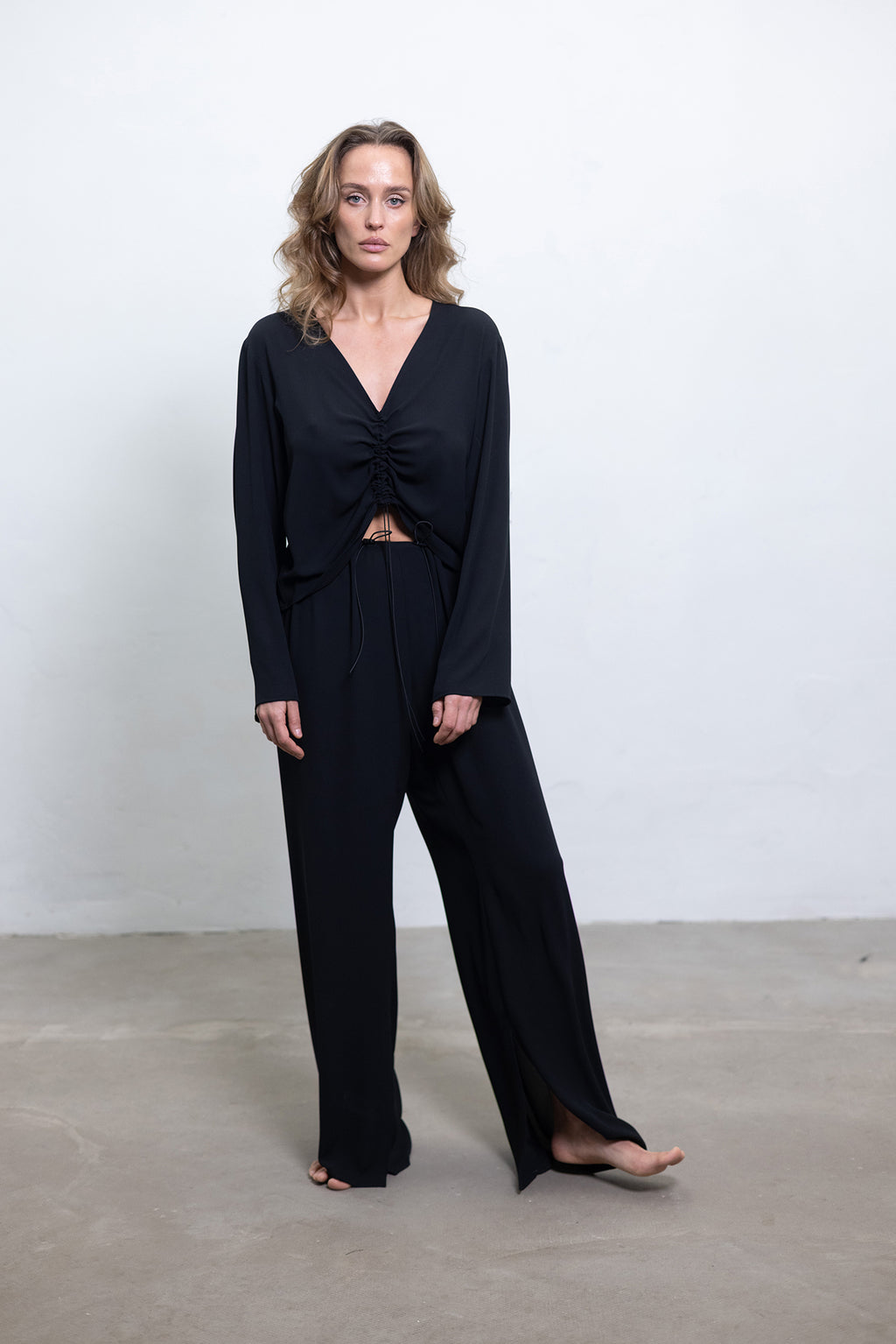 The ruched long sleeve