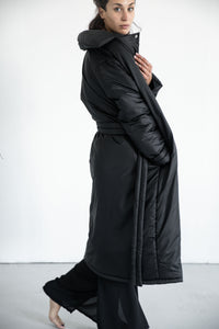 Long puffy coat in black