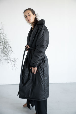 Long puffy coat in black