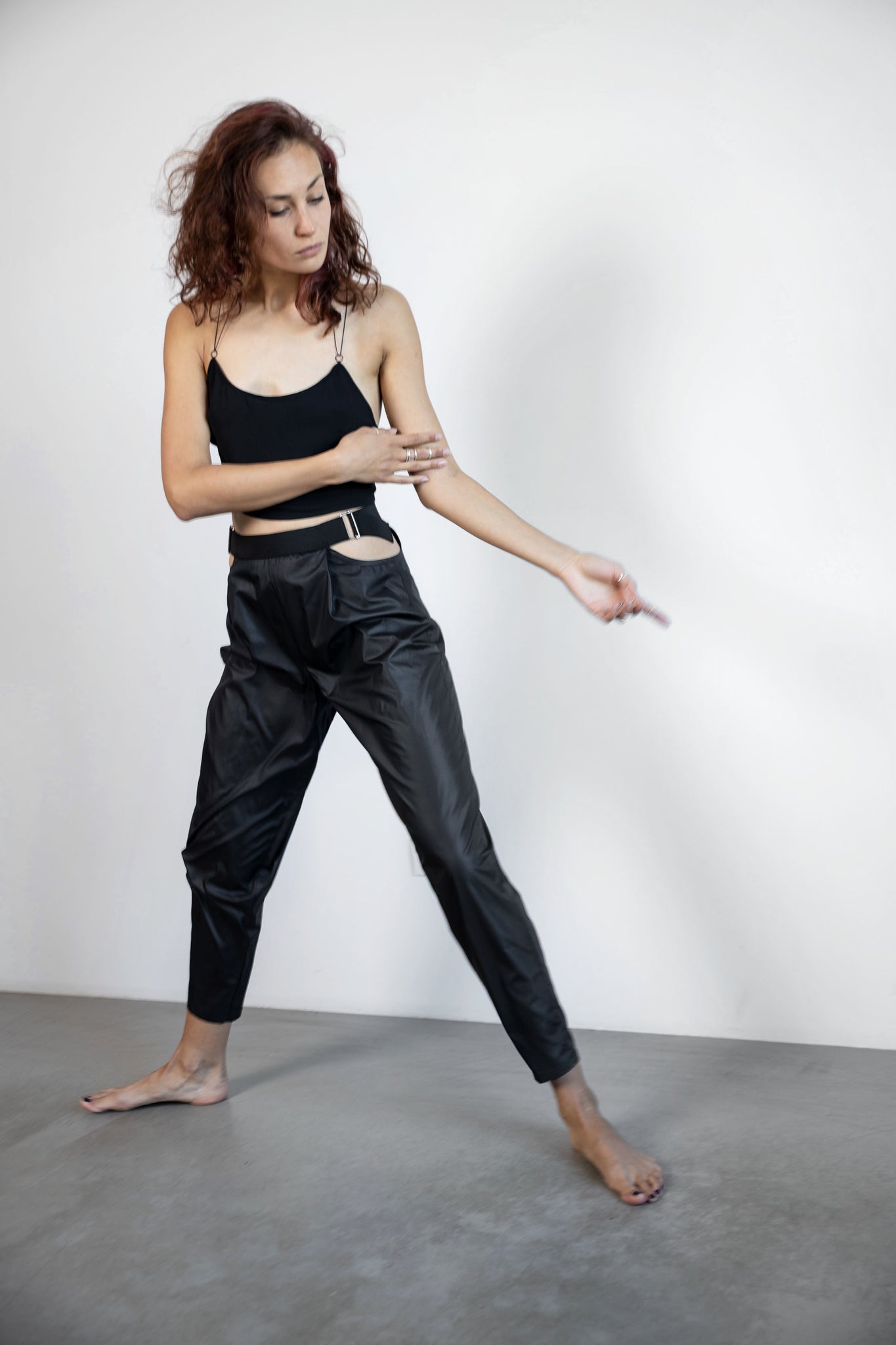 Side Cut Out Front Slit Black Pants – Rag & Muffin