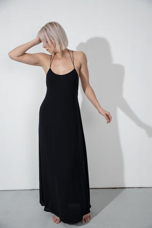 Low back evening dress