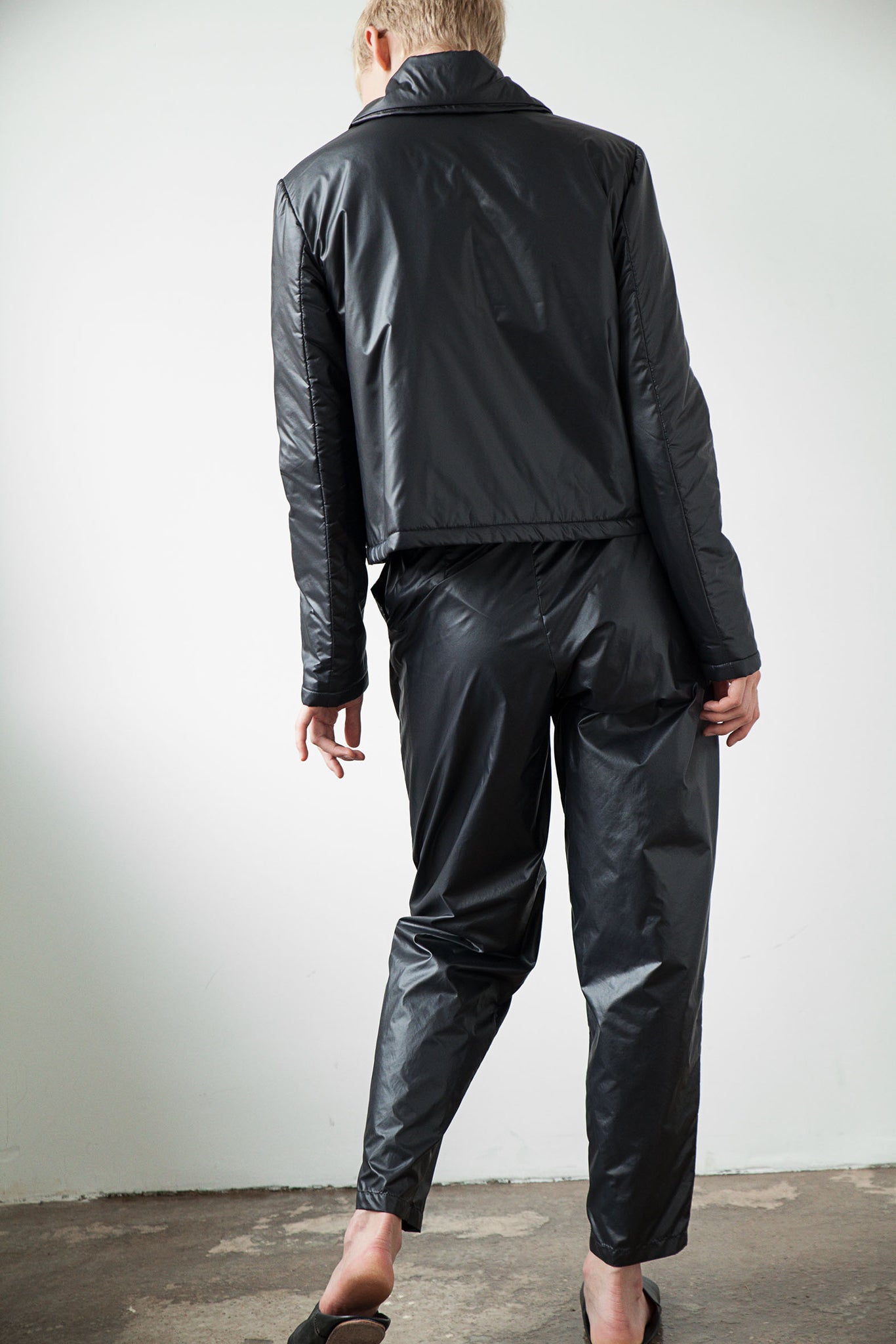 Lightweight button up jacket black